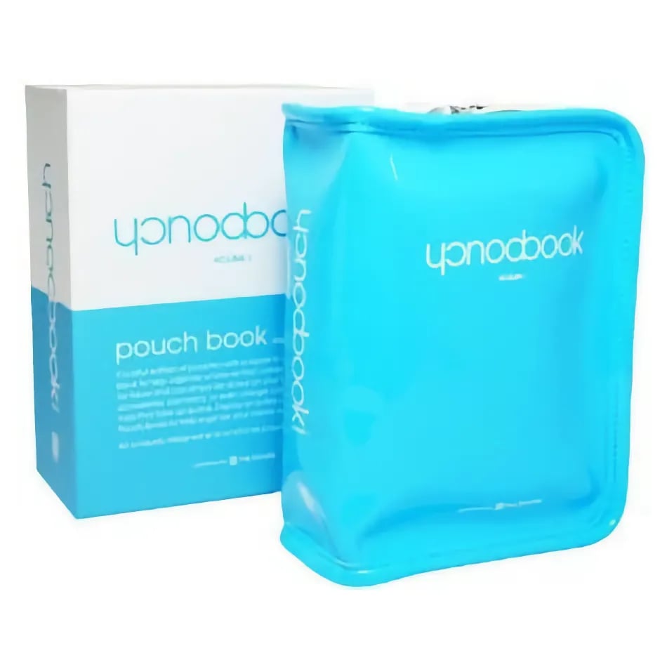 pouch book in blue